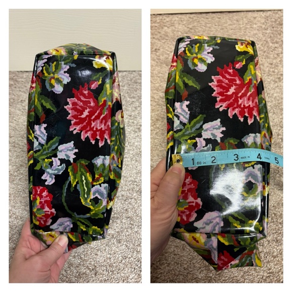 Feiler authentic German luxury floral clutch hand bag purse cute travel tote EUC - Picture 6 of 12